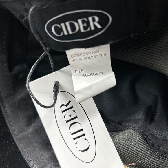 Cider Black Velvet 'C' Logo Embroidered Bucket Retro Hat Adult - Picture 7 of 7